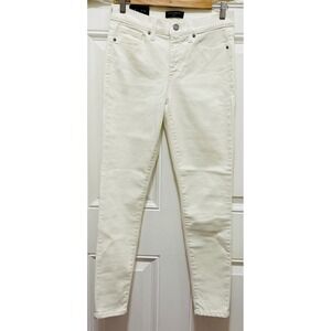 Banana Republic Womens White Skinny‎ Jeans Mid Rise Size 27 NWT